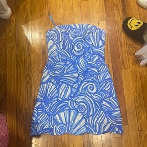 Vineyard Vines strapless seashell dress, size 8, only worn once